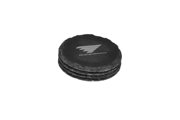 AES Slate Grey Coasters - Image 2